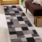 World Rug Gallery Modern Geometric Boxes Design Non Shedding Soft Area Rug 2' x 7' Black 399BLACK2x7 - alternate 9